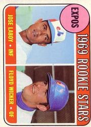 1969 Topps Baseball Cards      524     Rookie Stars-Jose Laboy RC-Floyd Wicker RC